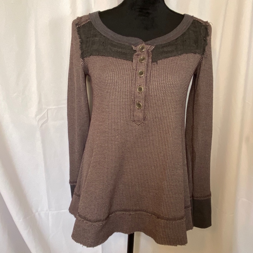We the Free Distressed Thermal Top